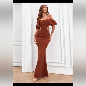 Rust Brown Mermaid Dress - image 1